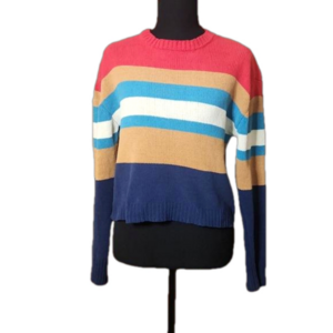 Eyeshadow - striped crop length sweater